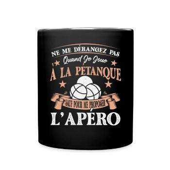 Pétanque Accessoire Boccia Cadeau - Mug uni - noir - Devant