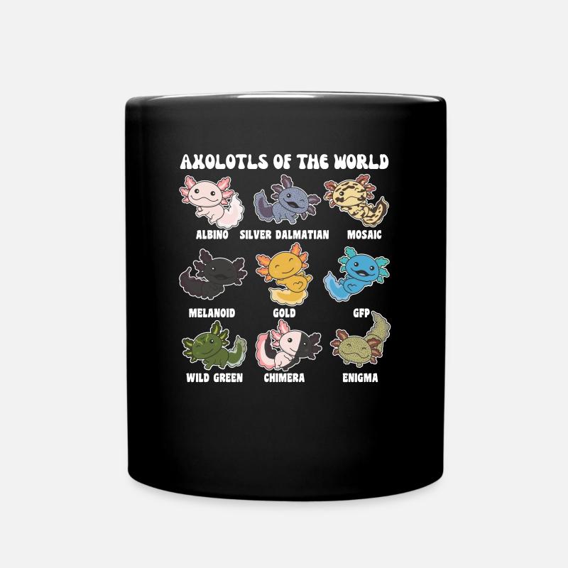 Axolotls aus der Welt süße Tiere Axolotl Arten - Tasse einfarbig - Schwarz