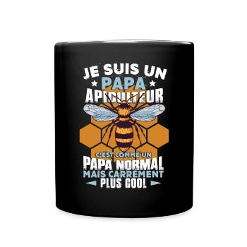 Papa | Abeilles | Apiculteur | Apicole - Mug uni - noir - Devant