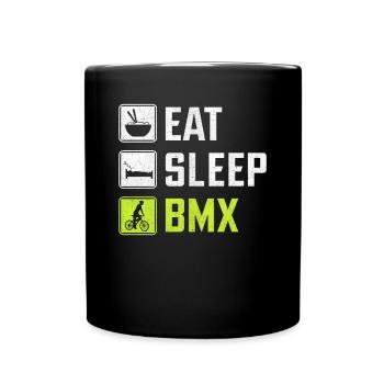 Eat Sleep Bmx Bycycle - Tasse einfarbig - Schwarz - Vorne