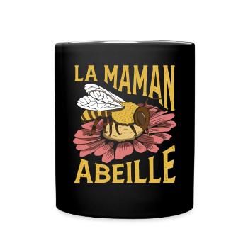 La Maman Abeille - Mug uni - noir - Devant