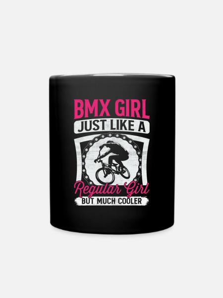 Bmx Girl like a normal girl, but a lot - Full Colour Mug - black