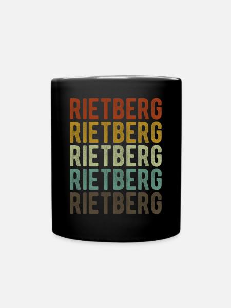 Rietberg City Retro Vintage - Full Colour Mug - black