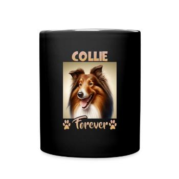 Collie Dog Saying Collie Design - Mug uni - noir - Devant