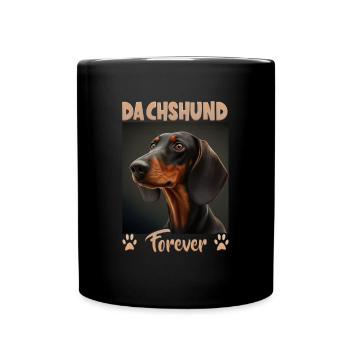 Dog Saying Dachshund Design pour les amoureux des chiens - Mug uni - noir - Devant