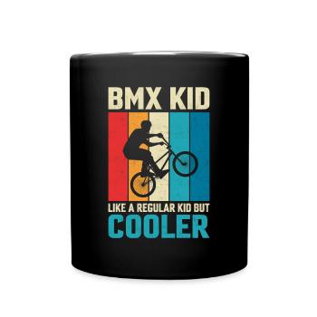 Vintage BMX Kind Wie Ein Normales Kind Aber - Tasse einfarbig - Schwarz - Vorne
