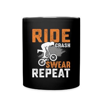 Ride Crash Jurer Répétition Cycliste Bmx Rider - Mug uni - noir - Devant