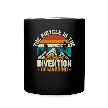 The bicycle is the noblest invention of the - Full Colour Mug - black - Front
