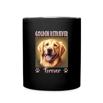 Hunde Spruch Golden Retriever Design - Tasse einfarbig - Schwarz - Vorne