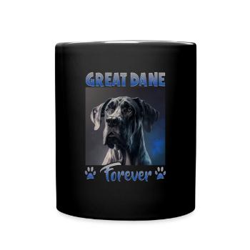 Hunde Spruch Deutsche Dogge für Hundeliebhaber - Tasse einfarbig - Schwarz - Vorne