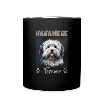 Hunde Spruch Havaneser Design für Hundeliebhaber - Tasse einfarbig - Schwarz - Vorne
