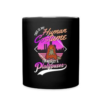 Ornithorynque Costume Humain Halloween - Mug uni - noir - Devant