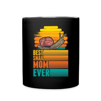 Best Snail Mom Ever Schnecken Mama - Tasse einfarbig - Schwarz - Vorne