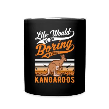 Kangourou australien Kangourou australien - Mug uni - noir - Devant