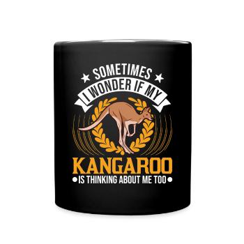 Kangourou australien Kangourou australien - Mug uni - noir - Devant