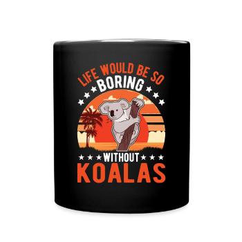 Amoureux des koalas Ours koala - Mug uni - noir - Devant