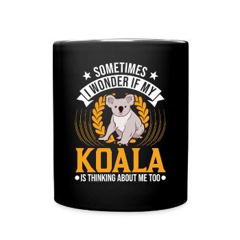 Amoureux des koalas Ours koala - Mug uni - noir - Devant