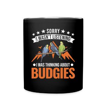 Budgerigar Cadeau Welli Perruche - Mug uni - noir - Devant