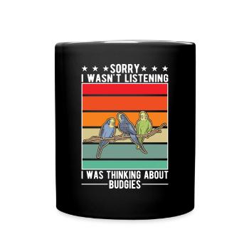 Budgerigar Cadeau Welli Perruche - Mug uni - noir - Devant