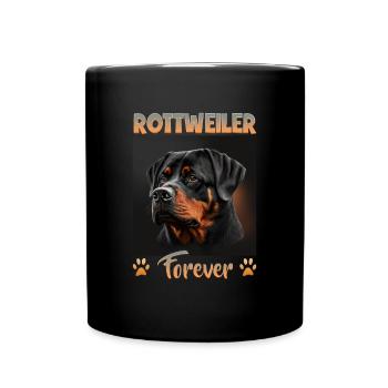 Hunde Spruch Rottweiler Design für Hundeliebhaber - Tasse einfarbig - Schwarz - Vorne