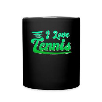 J’adore le tennis - Mug uni - noir - Devant