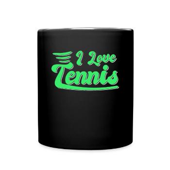 J’adore le tennis - Mug uni - noir - Devant