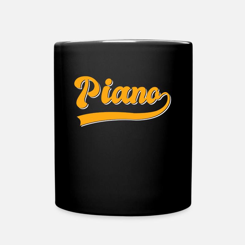 Klavier - Tasse einfarbig - Schwarz