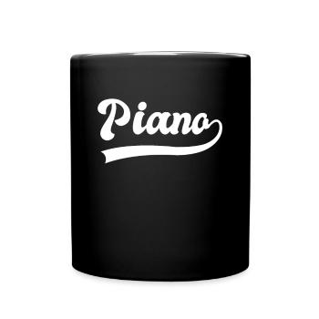 Klavier - Tasse einfarbig - Schwarz - Vorne