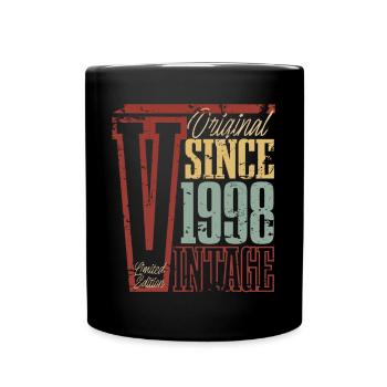 1998 Birthday Year of birth Year of construction Vintage Retro - Full Colour Mug - black - Front