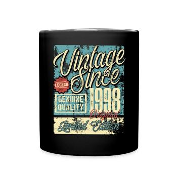 1998 Birthday vintage retro legend - Full Colour Mug - black - Front