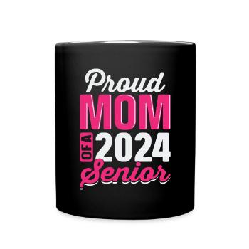 Lustige Stolze Mutter Eines Abschlussgeschenks - Tasse einfarbig - Schwarz - Vorne