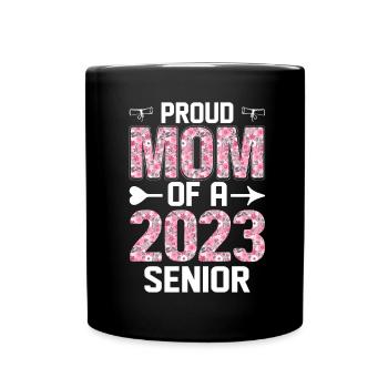 Lustige Stolze Mutter Eines Abschlussgeschenks - Tasse einfarbig - Schwarz - Vorne