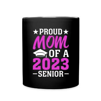 Lustige Stolze Mutter Eines Abschlussgeschenks - Tasse einfarbig - Schwarz - Vorne