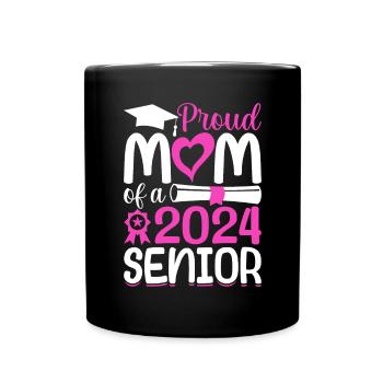 Lustige Stolze Mutter Eines Abschlussgeschenks - Tasse einfarbig - Schwarz - Vorne