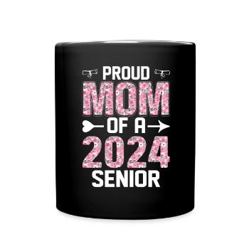 Lustige Stolze Mutter Eines Abschlussgeschenks - Tasse einfarbig - Schwarz - Vorne