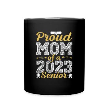 Lustige Stolze Mutter Eines Abschlussgeschenks - Tasse einfarbig - Schwarz - Vorne