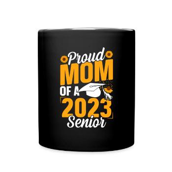 Lustige Stolze Mutter Eines Abschlussgeschenks - Tasse einfarbig - Schwarz - Vorne