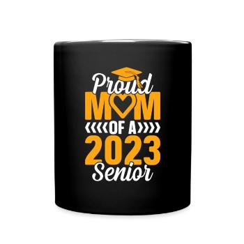 Lustige Stolze Mutter Eines Abschlussgeschenks - Tasse einfarbig - Schwarz - Vorne