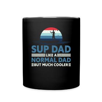 Retro SUP Dad - Comme un papa normal seulement plus cool - Mug uni - noir - Devant