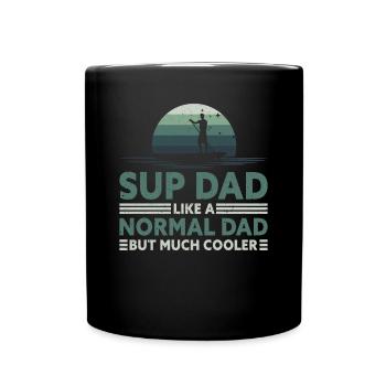 Retro SUP Dad - Comme un papa normal seulement plus cool - Mug uni - noir - Devant