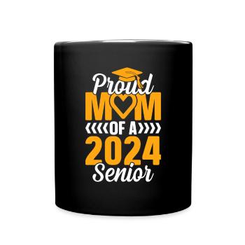 Lustige Stolze Mutter Eines Abschlussgeschenks - Tasse einfarbig - Schwarz - Vorne