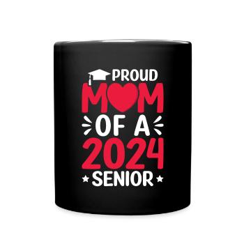Lustige Stolze Mutter Eines Abschlussgeschenks - Tasse einfarbig - Schwarz - Vorne