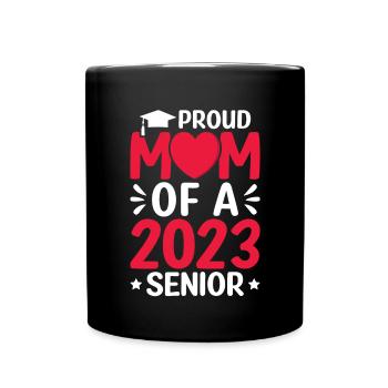 Lustige Stolze Mutter Eines Abschlussgeschenks - Tasse einfarbig - Schwarz - Vorne