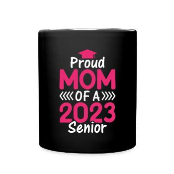 Lustige Stolze Mutter Eines Abschlussgeschenks - Tasse einfarbig - Schwarz - Vorne