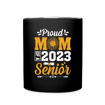 Lustige Stolze Mutter Eines Abschlussgeschenks - Tasse einfarbig - Schwarz - Vorne