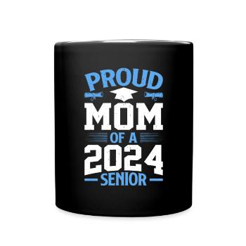 Lustige Stolze Mutter Eines Abschlussgeschenks - Tasse einfarbig - Schwarz - Vorne
