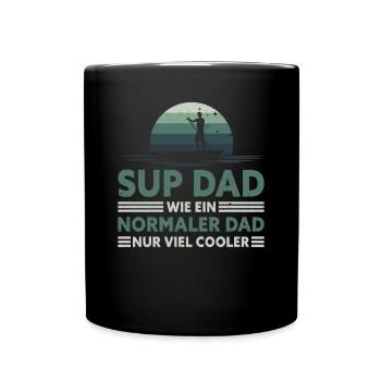 Retro SUP Dad - Comme un papa normal seulement plus cool - Mug uni - noir - Devant