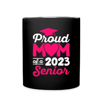 Lustige Stolze Mutter Eines Abschlussgeschenks - Tasse einfarbig - Schwarz - Vorne