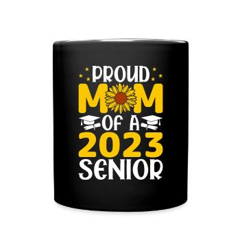 Lustige Stolze Mutter Eines Abschlussgeschenks - Tasse einfarbig - Schwarz - Vorne