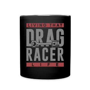 Voiture de course de dragster vivant que - Mug uni - noir - Devant